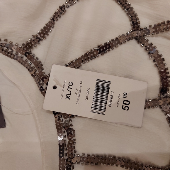 ❣️Ladies sequin white/black dress size XL (#308) - Picture 7 of 12